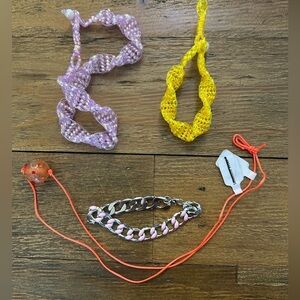 URBAN OUTFITTERS Jewelry bundle of 4,  2 bracelets and 2 necklaces Festival Rave